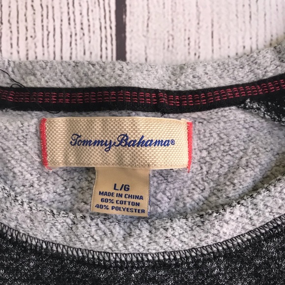 Tommy Bahama Grey Crewneck Lounge Sweatshirt - Picture 4 of 6